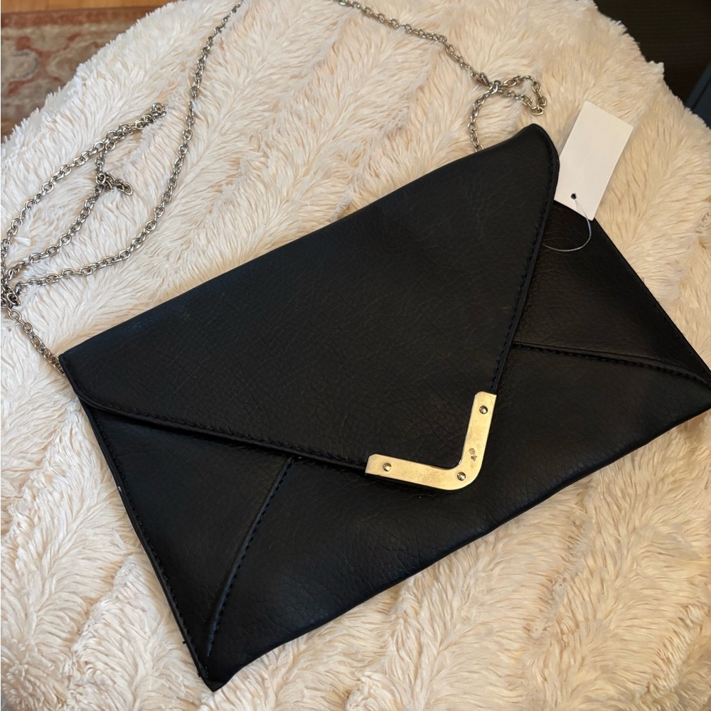 Elegant Black Envelope Clutch